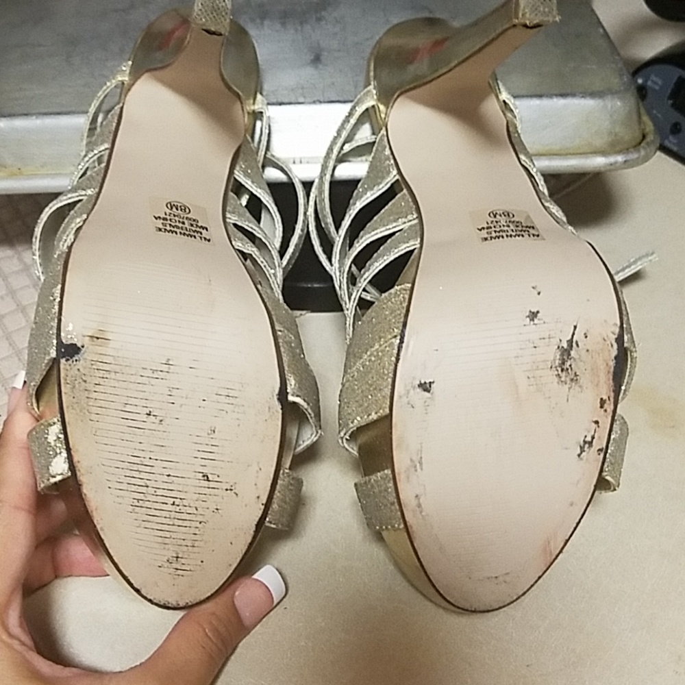Reserved for Lisa - Gold Strappy Heels